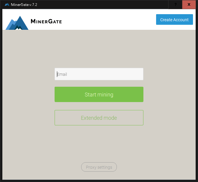 MinerGate挖礦教登入畫面