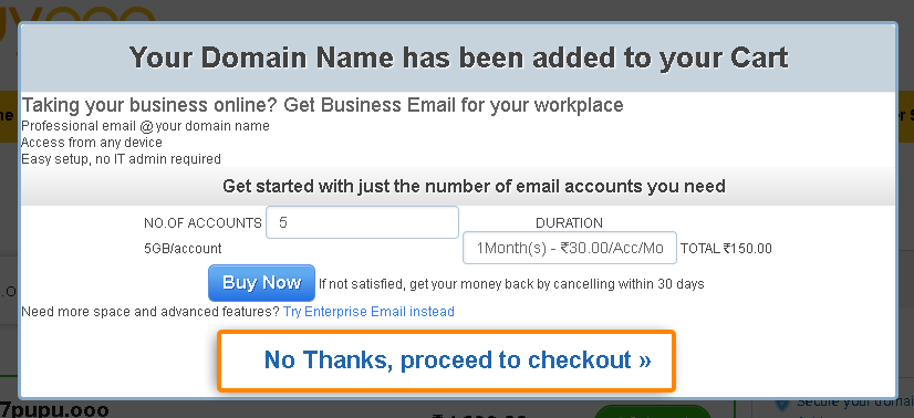 點ooo網域免費一年註冊教學成功頁面