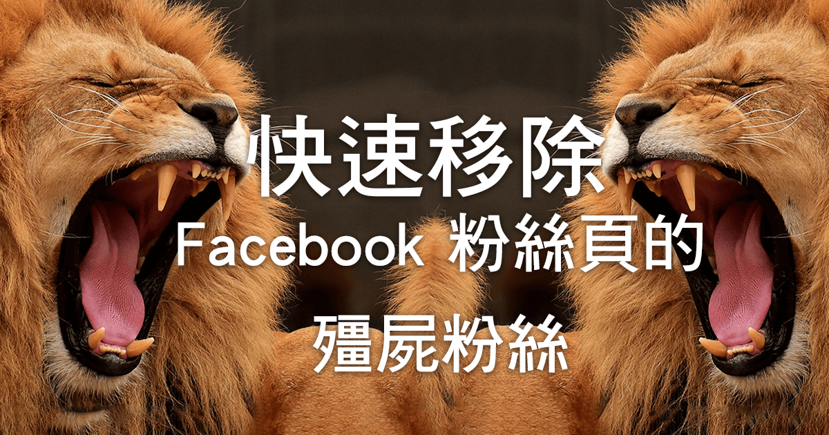 快速移除Facebook粉絲頁的殭屍粉絲