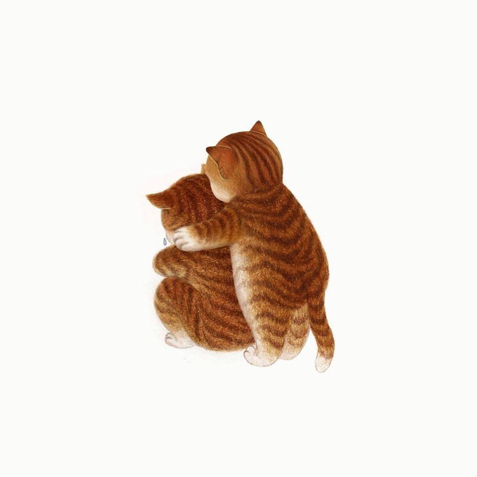 關於喵咪的小品插畫