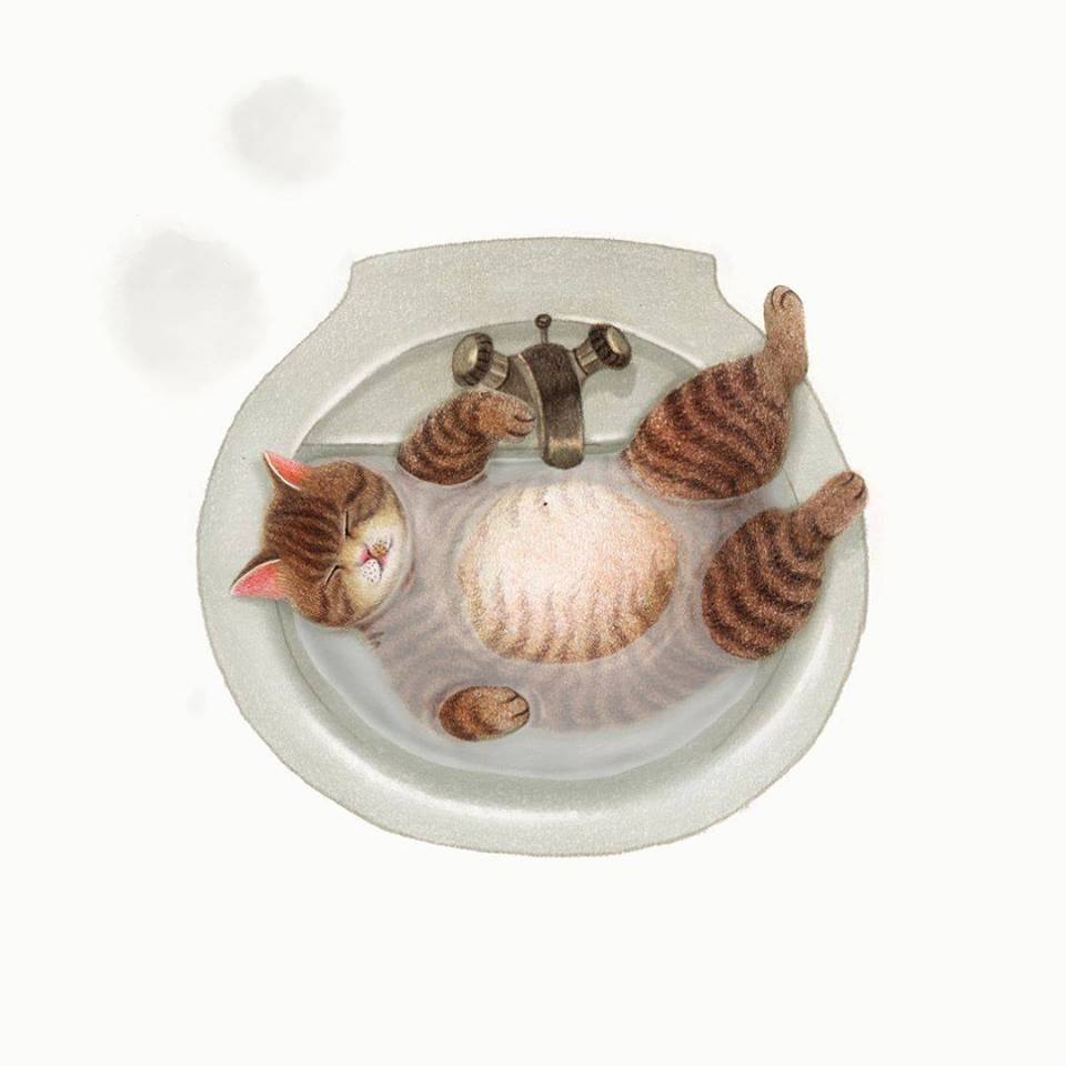 關於喵咪的小品插畫