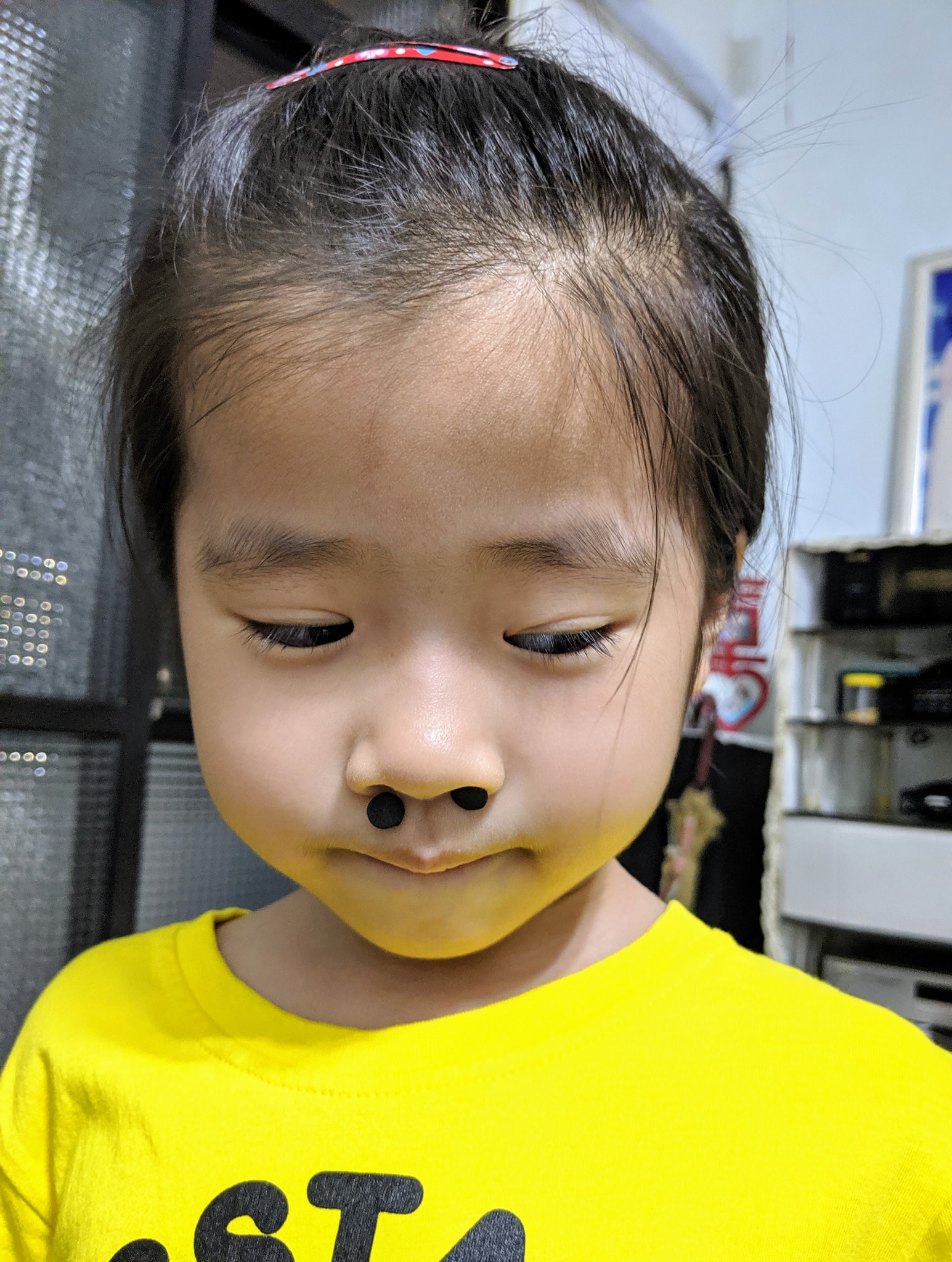 小香瓜鼻孔塞珍珠假的