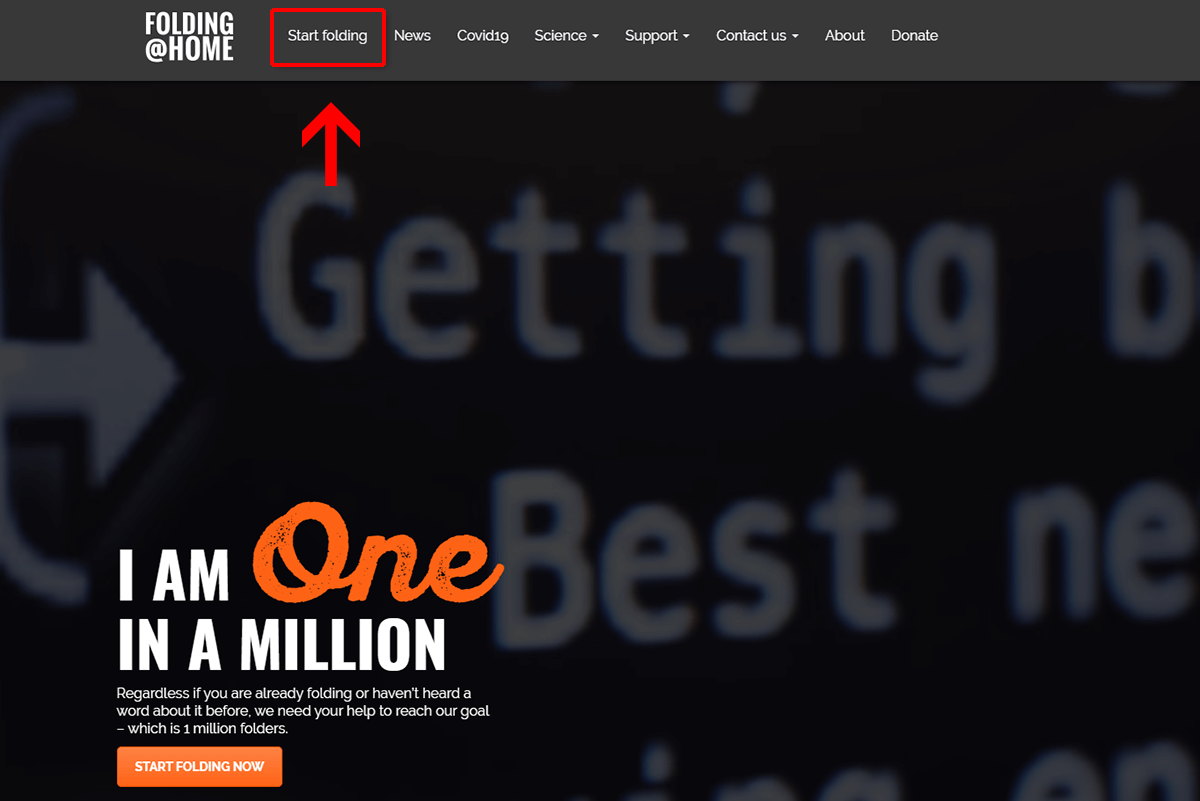 Folding@home網站首頁